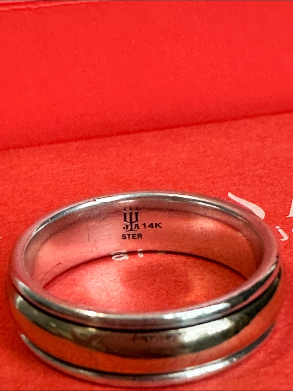 James Avery simplicity wedding gold and silver band - Picture 4 of 8
